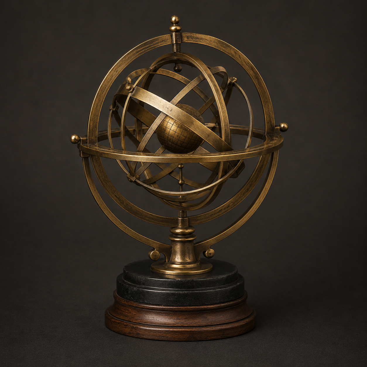 Small Brass Armillary Sphere editorial still life